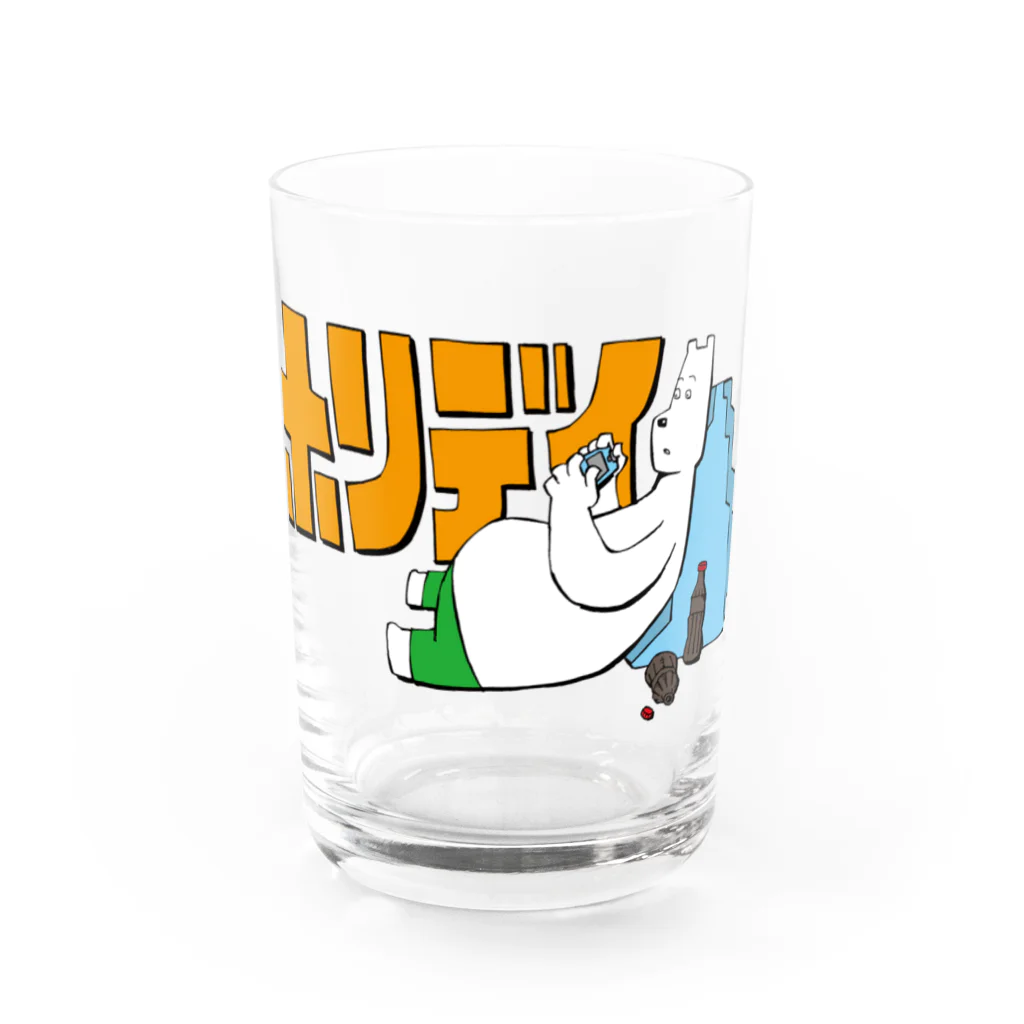 吉田家の店のホリデイシロクマ Water Glass :front