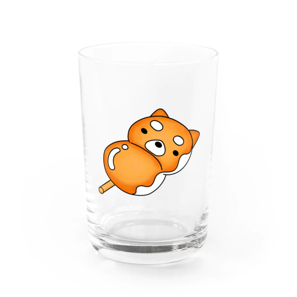 りきまるのみたらし団子柴犬 Water Glass :front