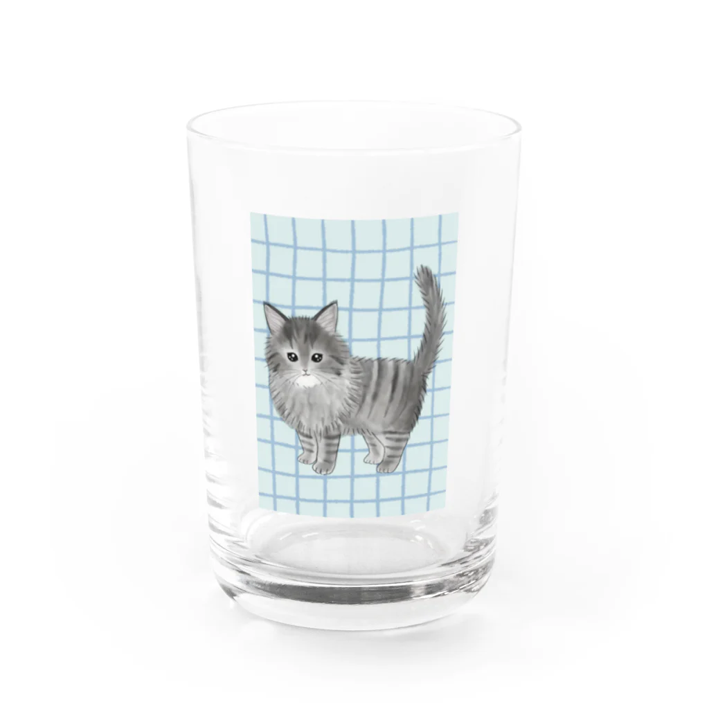 soraのノルウェージャンフォレストキャットのノエル Water Glass :front