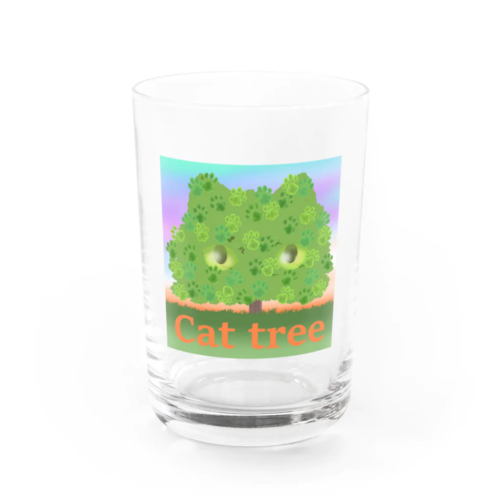 Charamaru MarketのＣＡＴ　ＴＲＥＥ Water Glass :front