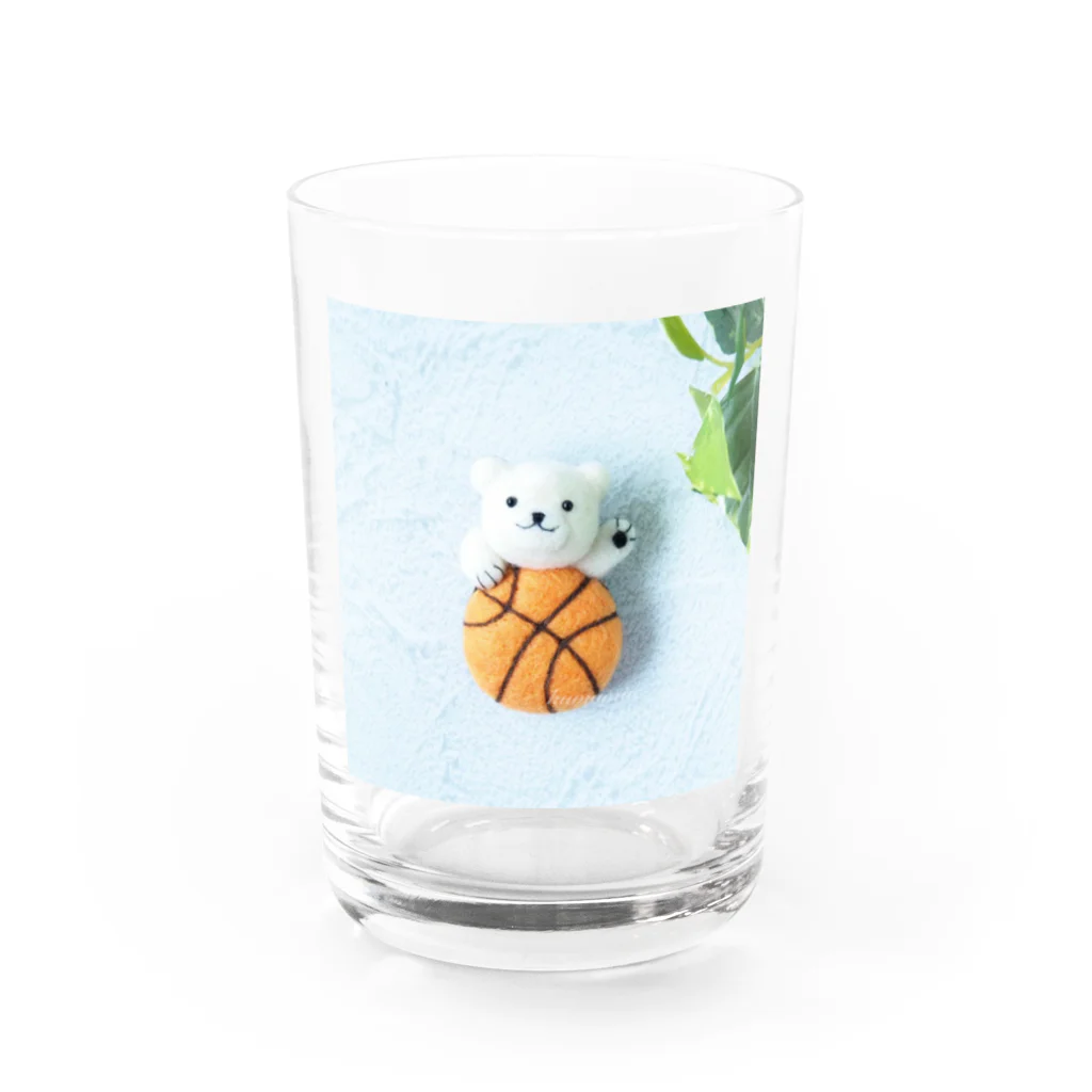 kumamia（くまみあ）のひょっこり！バスケットボール Water Glass :front