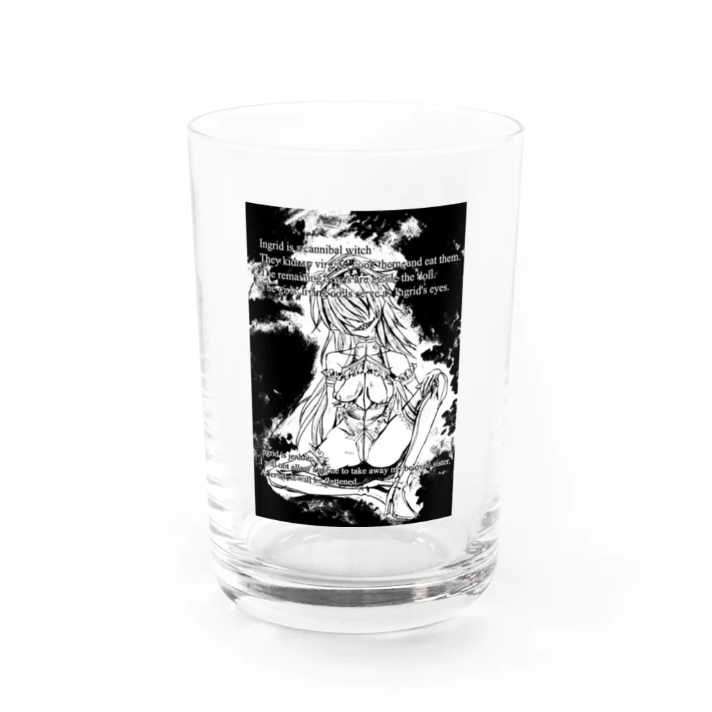 虹色孔雀の魔女。のイングリッドのこと。 Water Glass :front