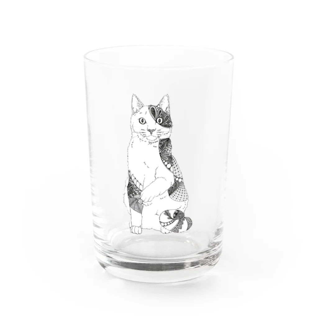 とうきちの三毛猫 Water Glass :front