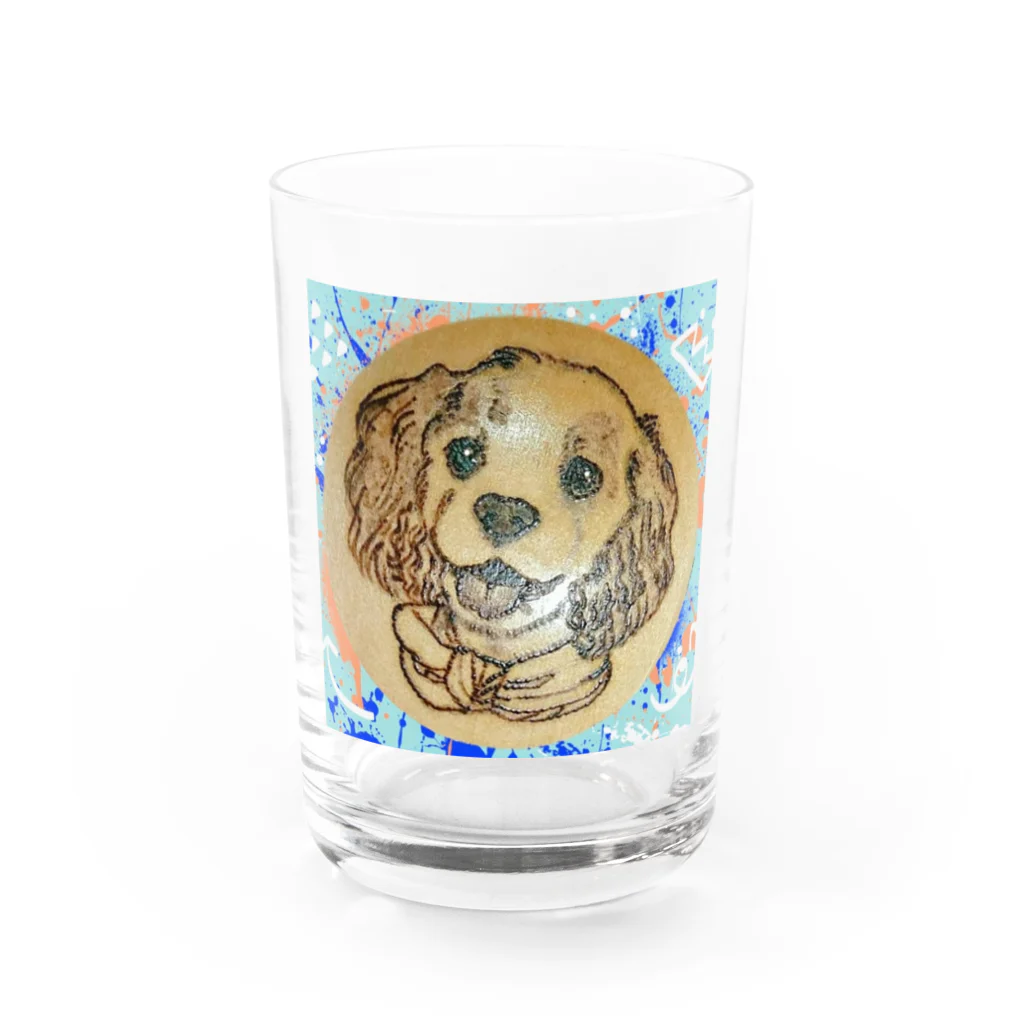 YURITAROORIGINLのAmerican Cocker Spaniel,わるそう坊主のコッカースパニエル Water Glass :front