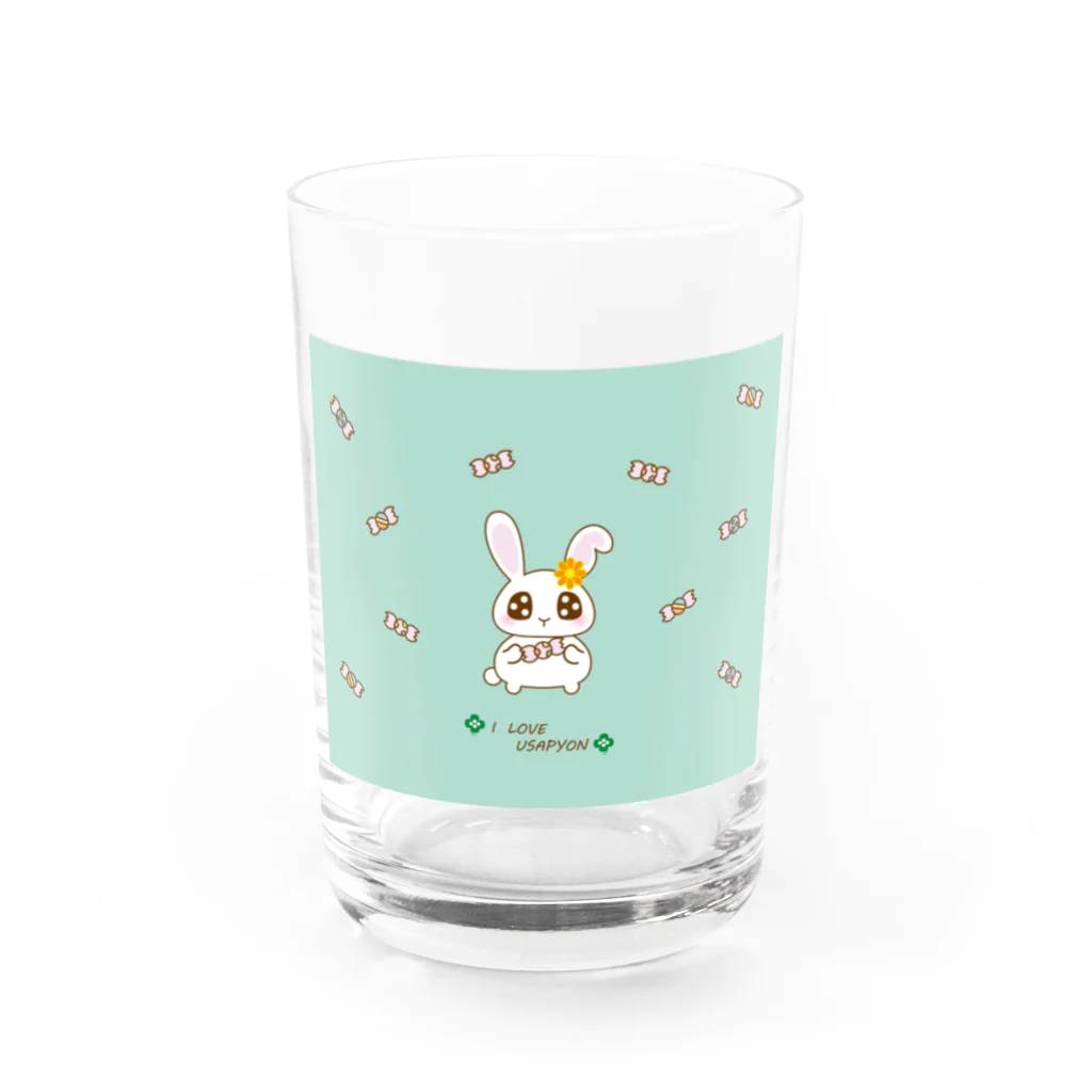 COCOROのうさぴょんキャンディ Water Glass :front