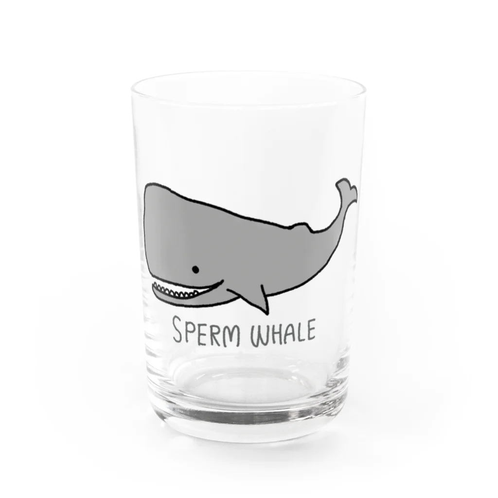 1/2のゆるふわマッコウクジラ Water Glass :front