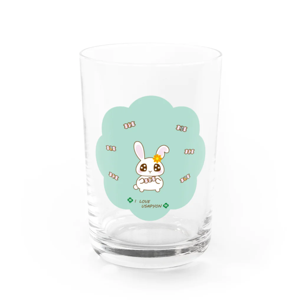 COCOROのうさぴょんキャンディ Water Glass :front