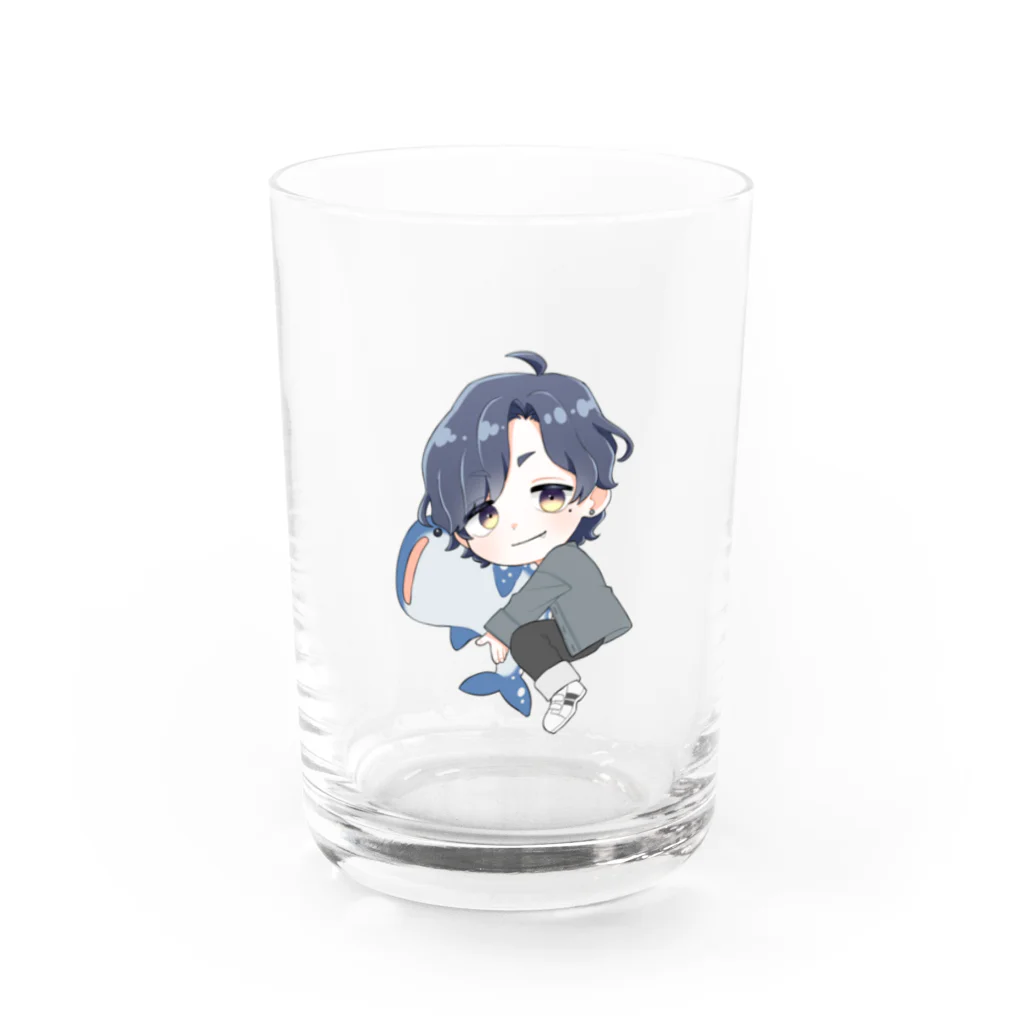 ろいるの黄昏メザメ ジンベエザメといっしょ Water Glass :front