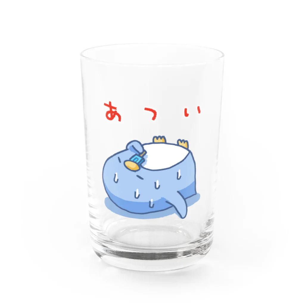 maia.の真夏のぐったりペンギン Water Glass :front