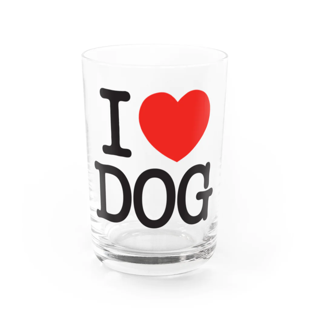 I LOVE SHOPのI LOVE DOG-アイラブドッグ- Water Glass :front