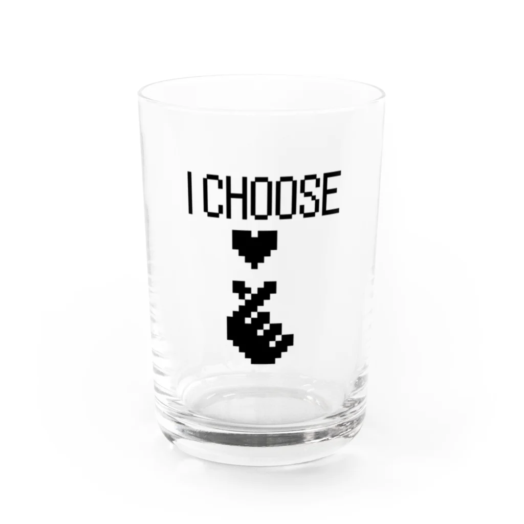 jsprintstudioのレトロゲームすたいるキュンです。黒文字Ver. Water Glass :front