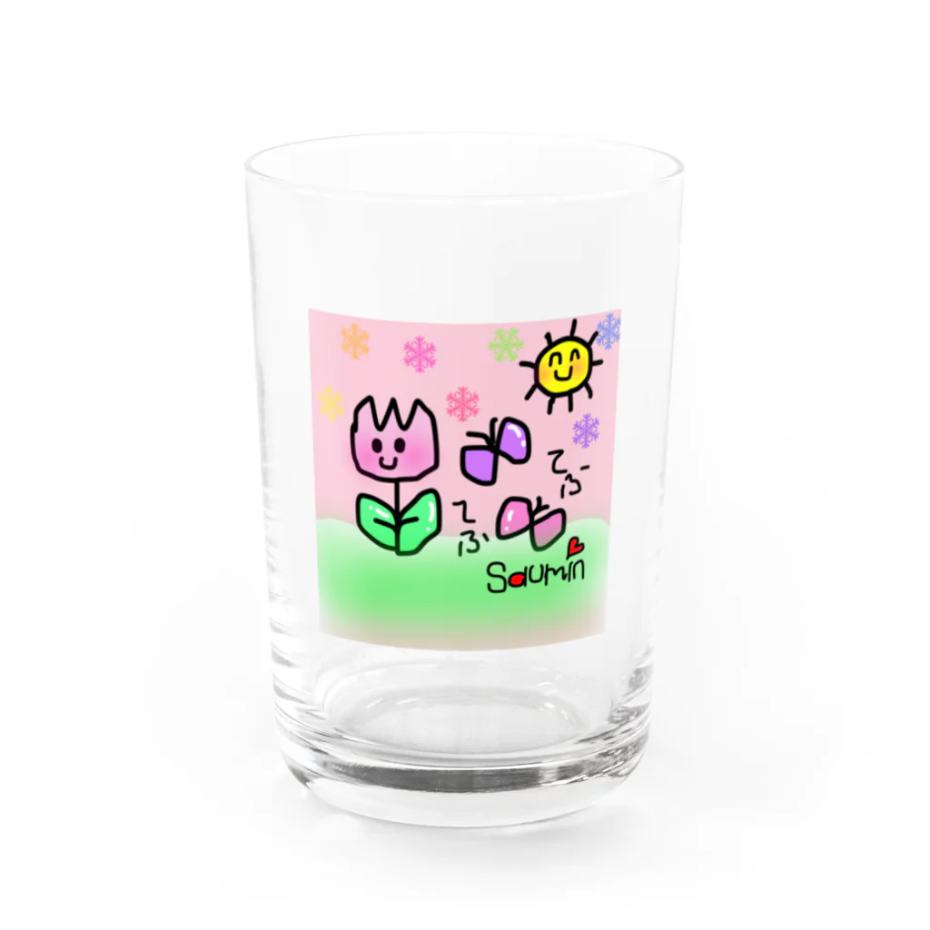 さうみん©のてふてふさうみん Water Glass :front