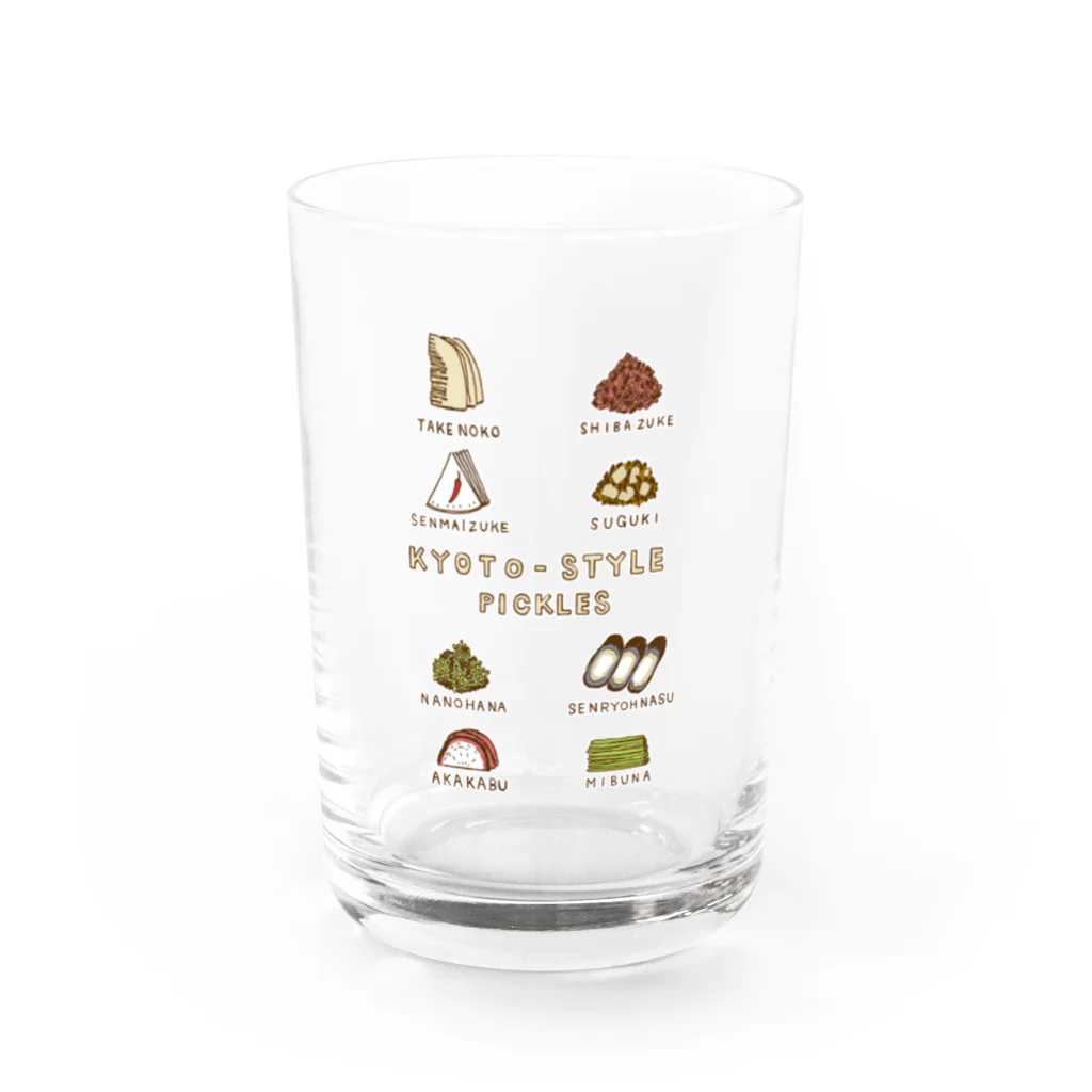 NIKORASU GOの京都グルメデザイン「京漬物」 グラス前面