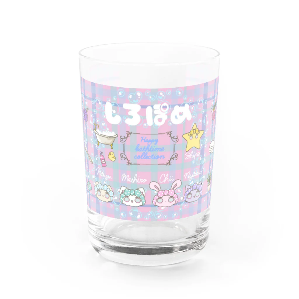 しろぽめのしろぽめHappyBathtimeCollection Water Glass :front