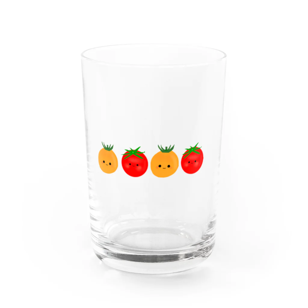 ateのとまとちゃん🍅 Water Glass :front