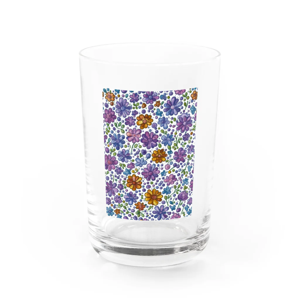 _Anzu_homedecorのレトロな花柄　#12 Water Glass :front