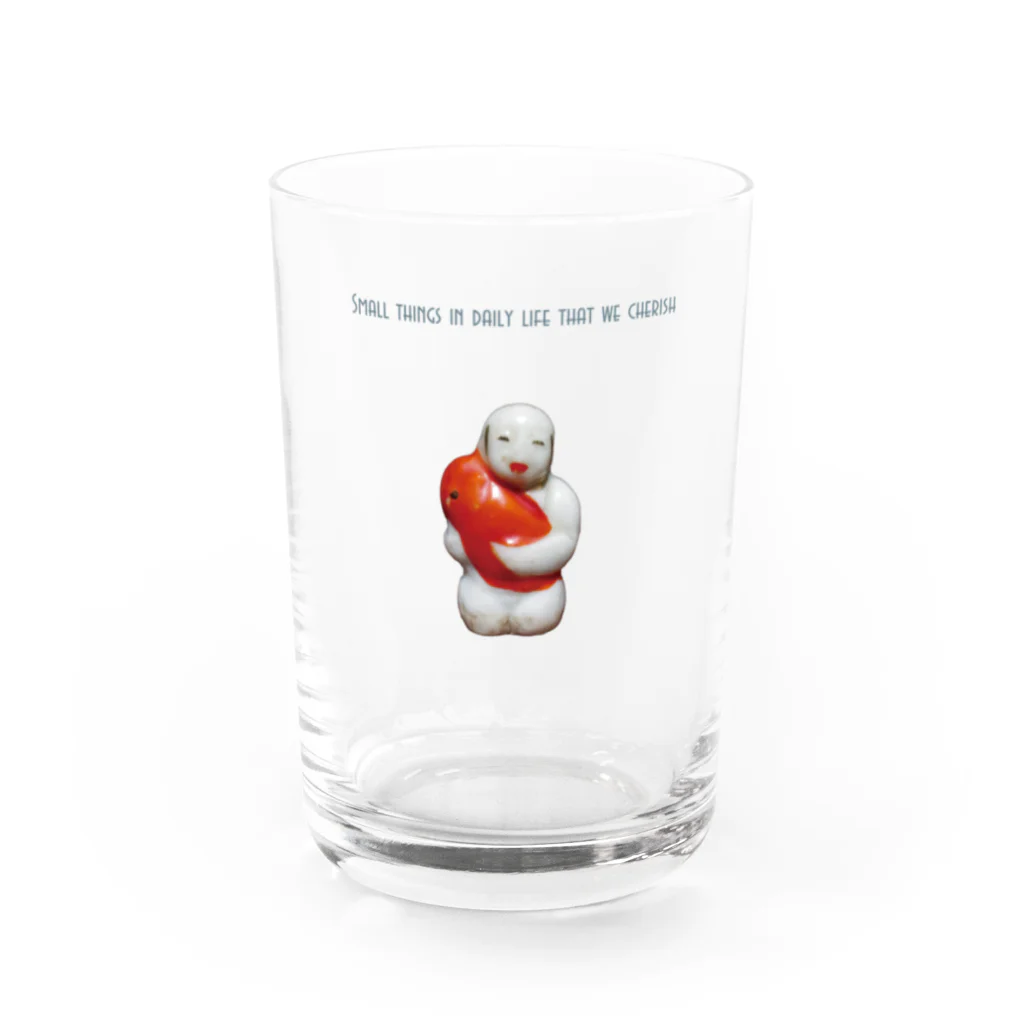 大和屋履物店のイラストの神様｜スタジオクゥ Water Glass :front