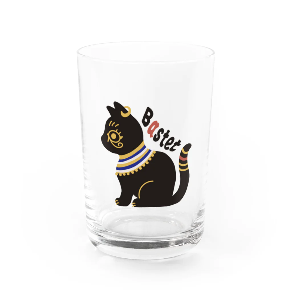 LAP CATs ＊hizaneko＊のバステト神（ベビちゃん仕様）文字凹バージョン Water Glass :front