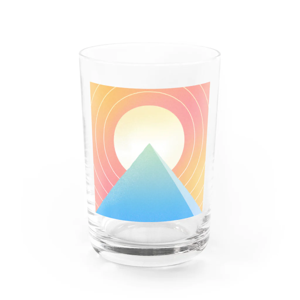 yummig_grafのピラミッドと太陽 Water Glass :front