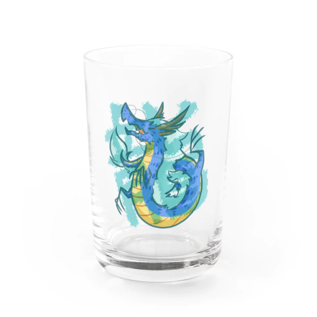 しらのぎつねの涼やか青龍 Water Glass :front
