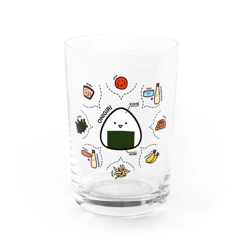 chi-bitのおにぎり・具は色々 Water Glass :front