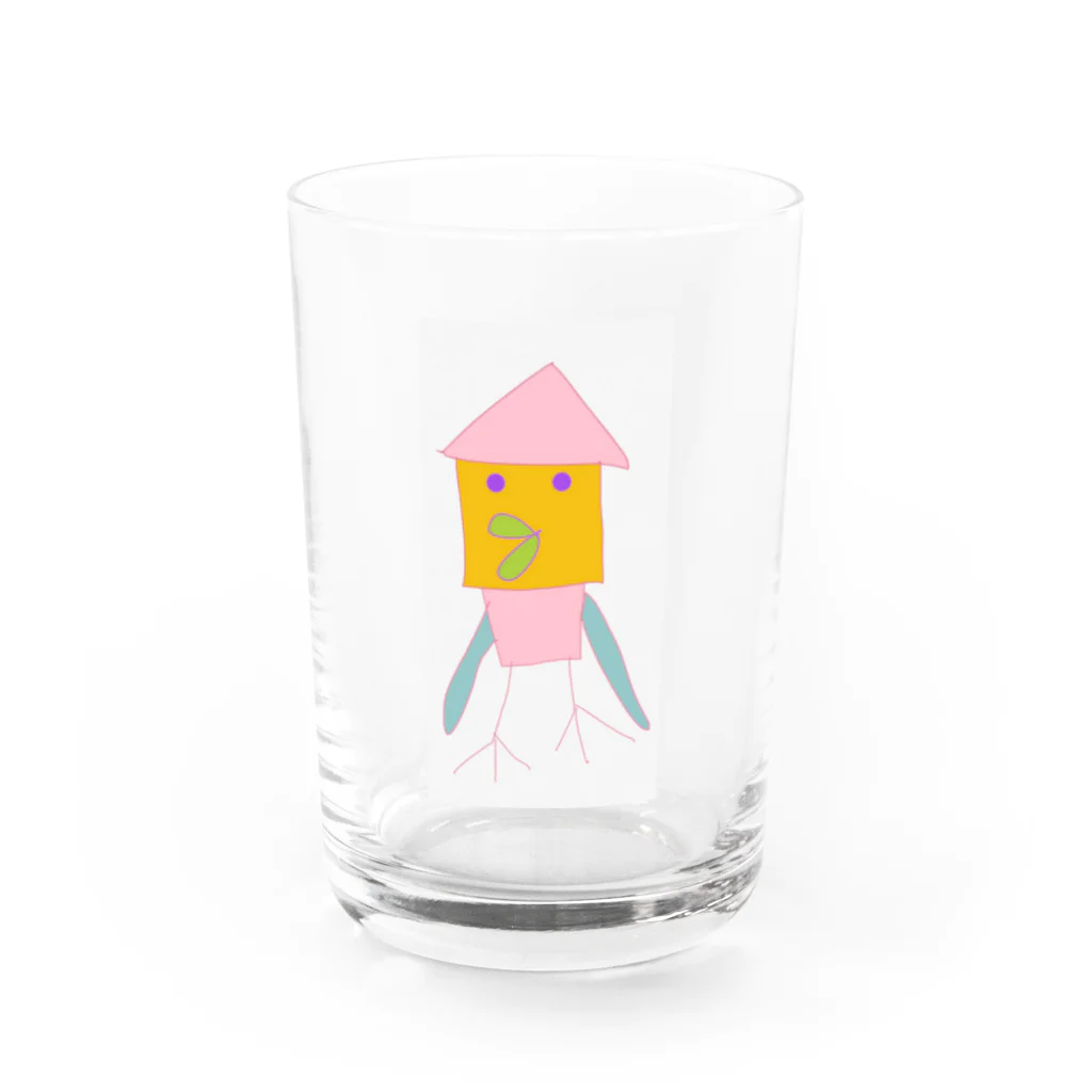 LOVE &PEACEのイカちゃん Water Glass :front