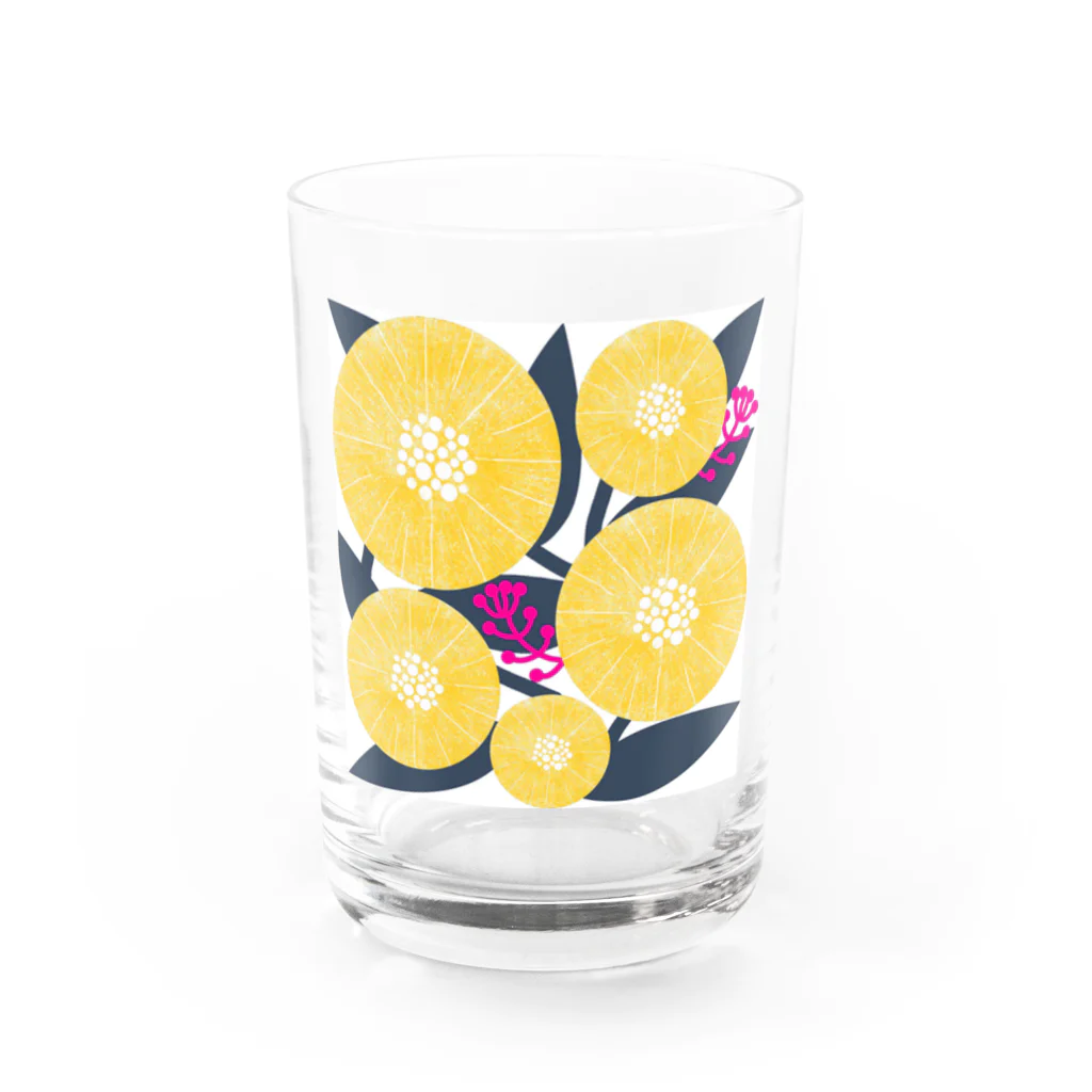 yucca-ticcaの花模様２ グラス前面
