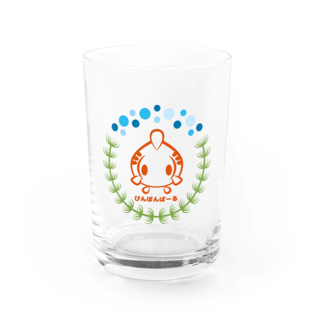 SAYACOのぴんぽんぱーる　水草モチーフ Water Glass :front