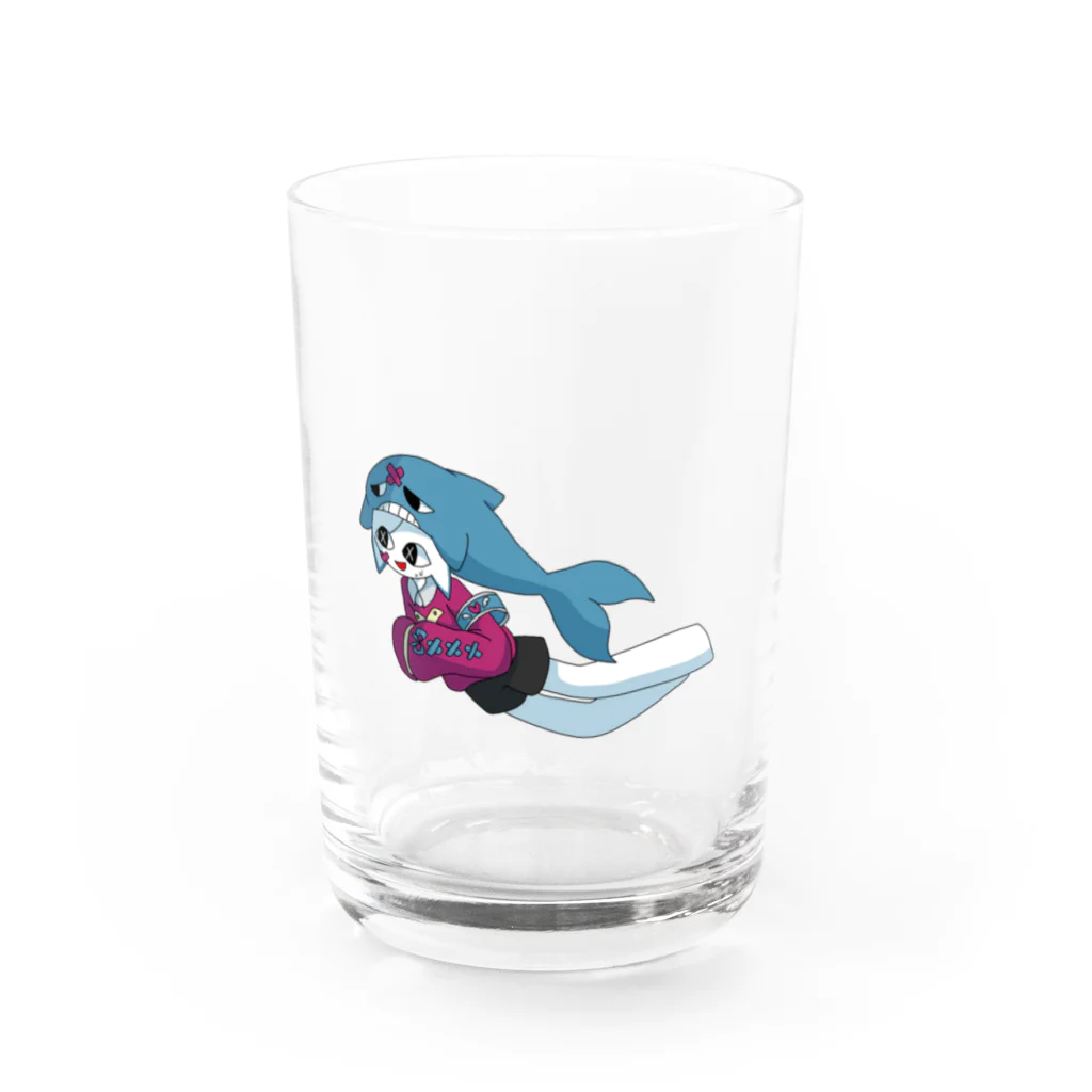 紫時雨のグラス　ニトロール Water Glass :front