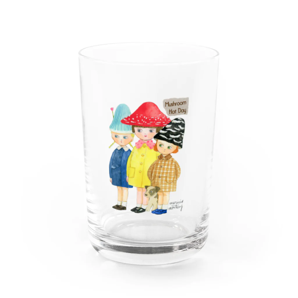 サイドメニューのMushroomHatDay Water Glass :front