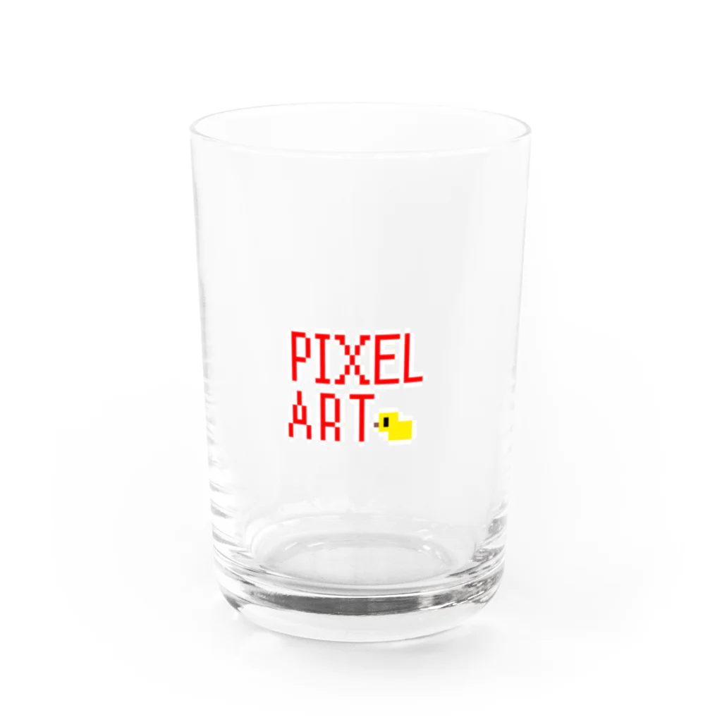 ゴリのpixelart(ひよこ) Water Glass :front