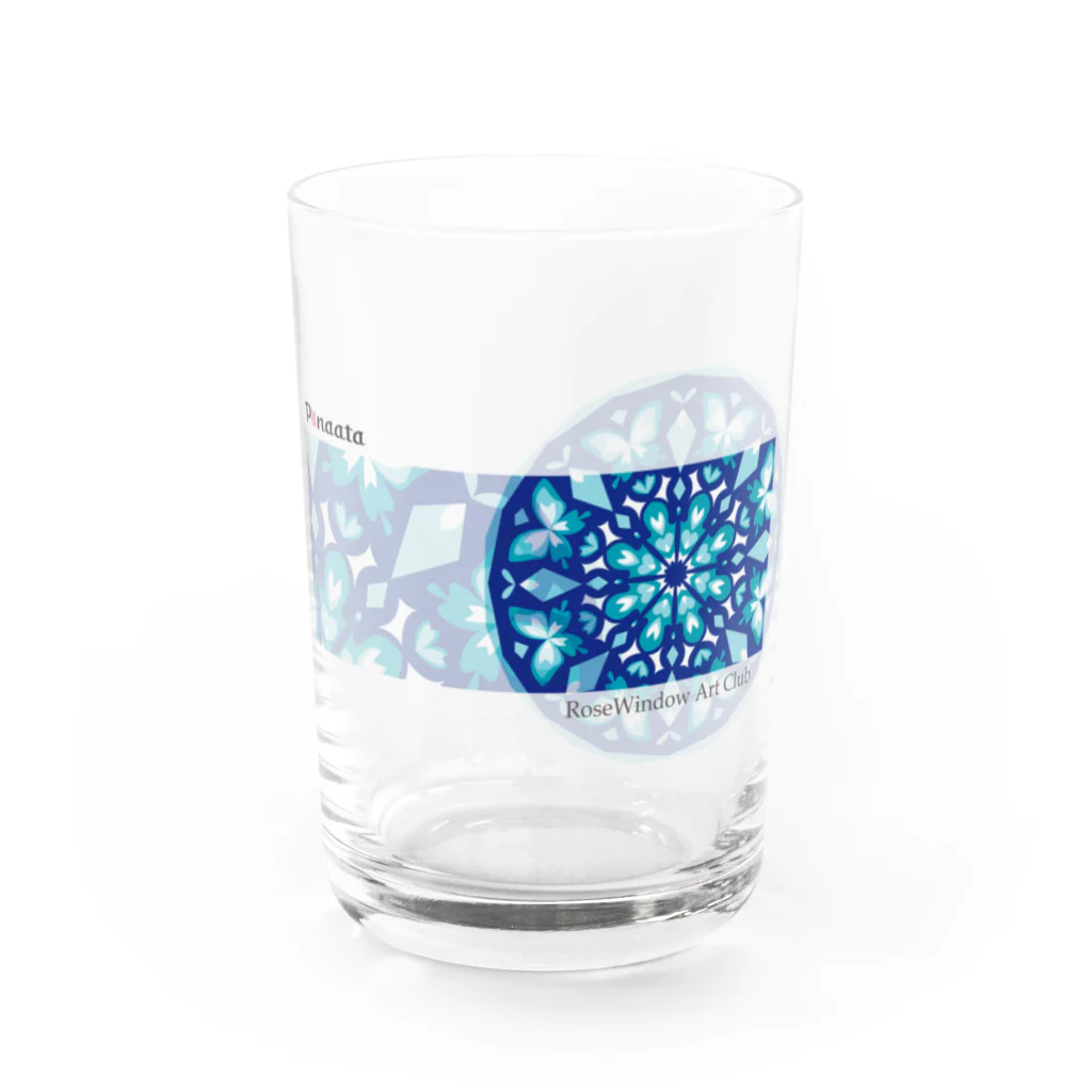PinaataのRoseWindow Art Club Water Glass :front