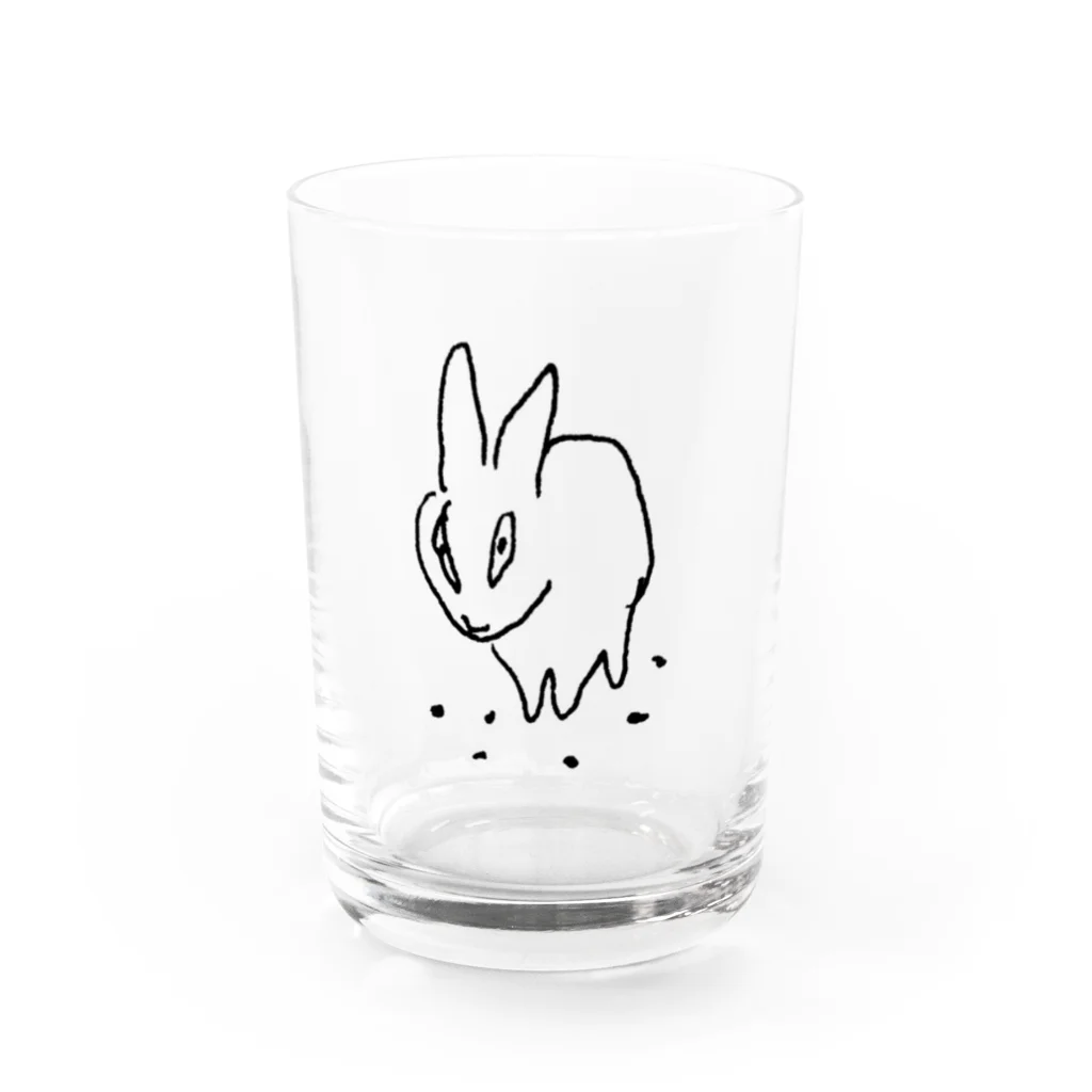 弾道帰宅部のチョコまきうさぎ Water Glass :front