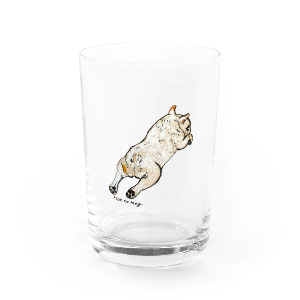 noe_to_meg (ノエとめぐ)のねんねチラリクリームブヒ Water Glass :front