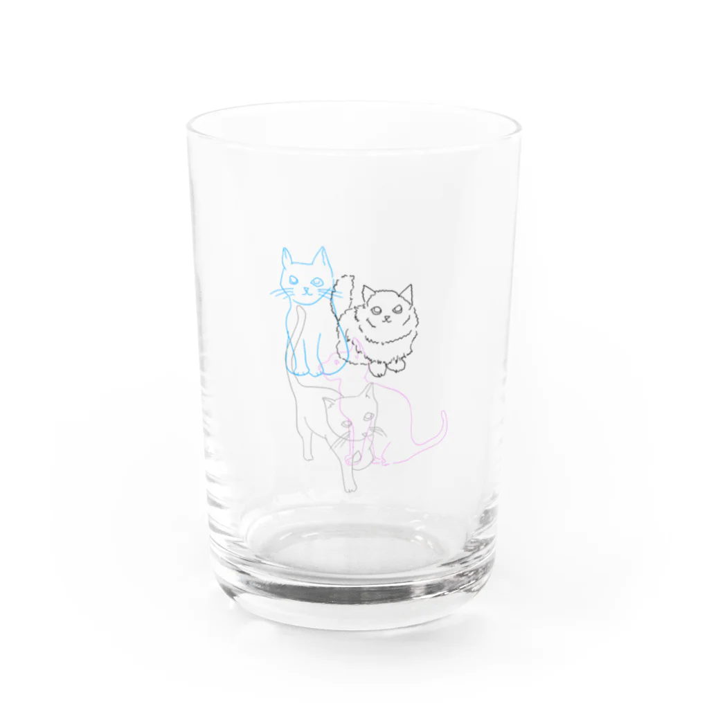 くみこワールド🌎のねこ Water Glass :front