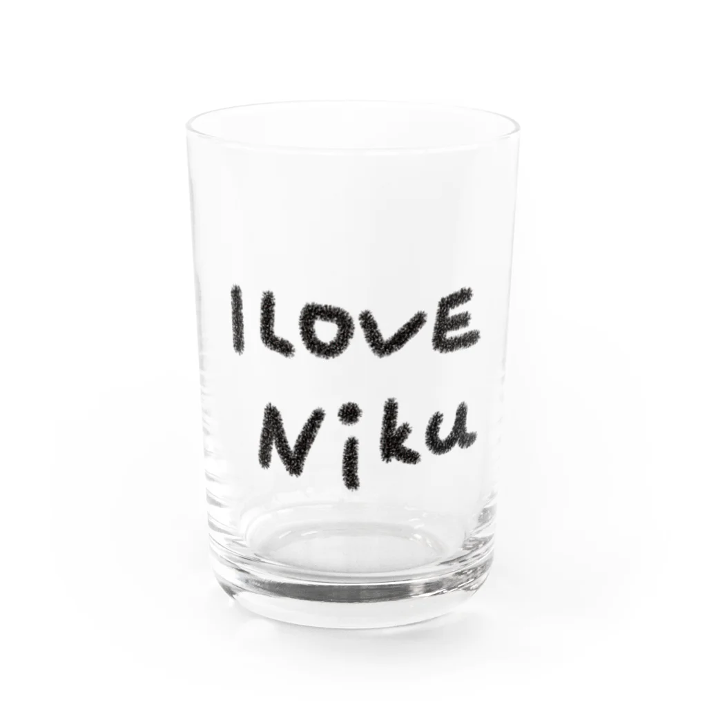 星好き⭐️のI LOVE NiKU Water Glass :front