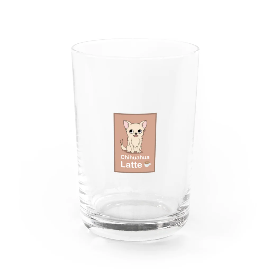 Bordercollie StreetのCh-Latte-1 Water Glass :front