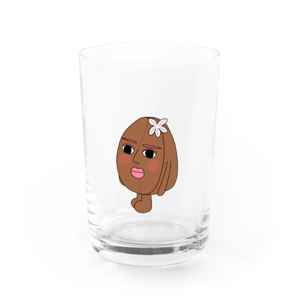 青空のコーヒー豆くん Water Glass :front