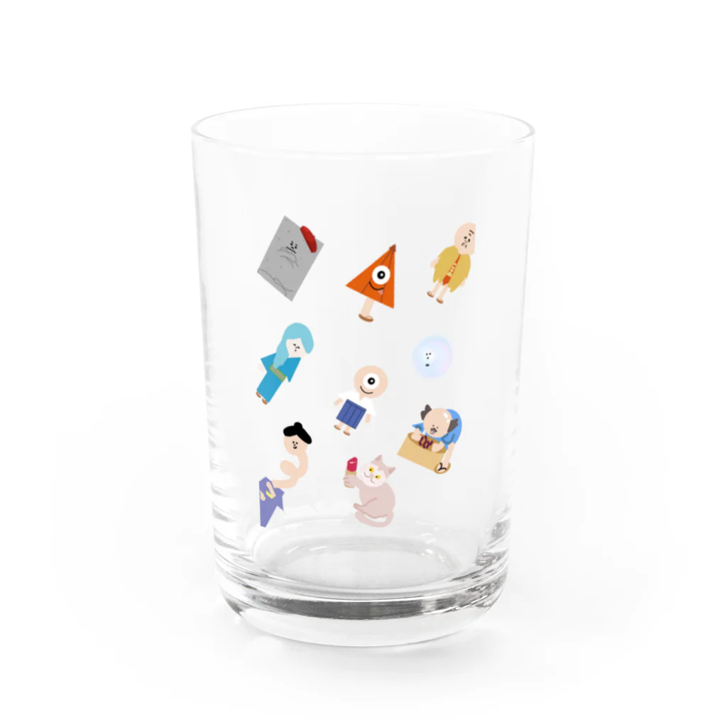 yamanofumotoのみんな集合！ Water Glass :front