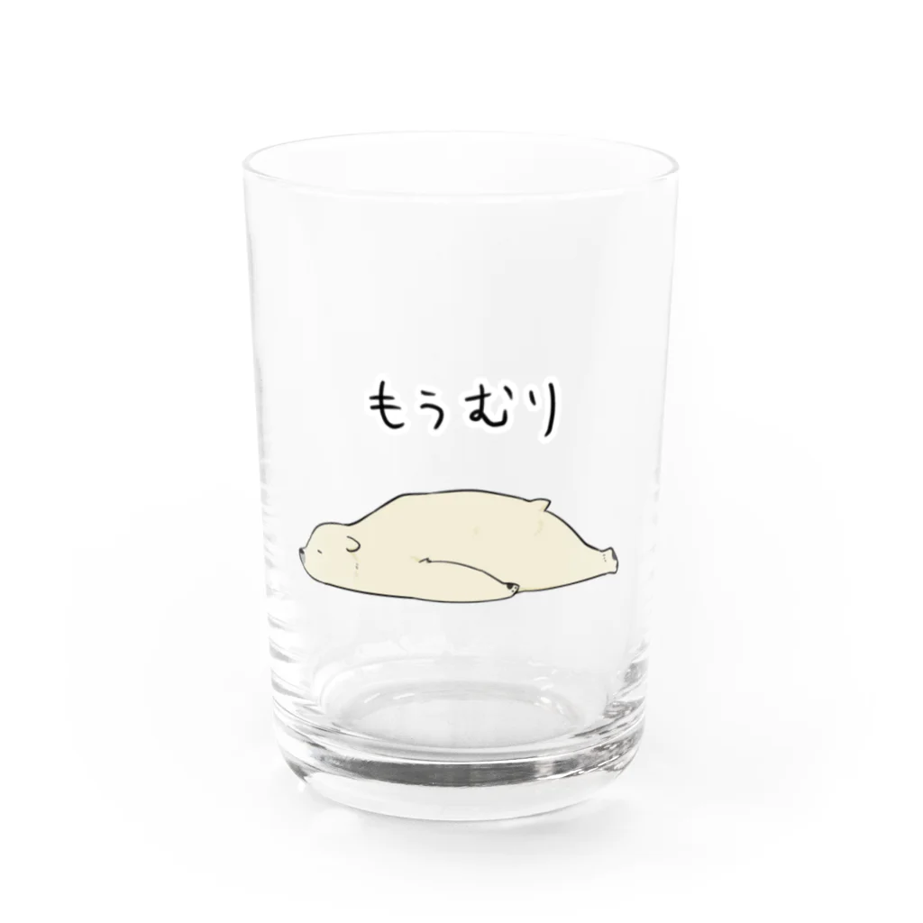 かわいいコーギーのもうむり Water Glass :front