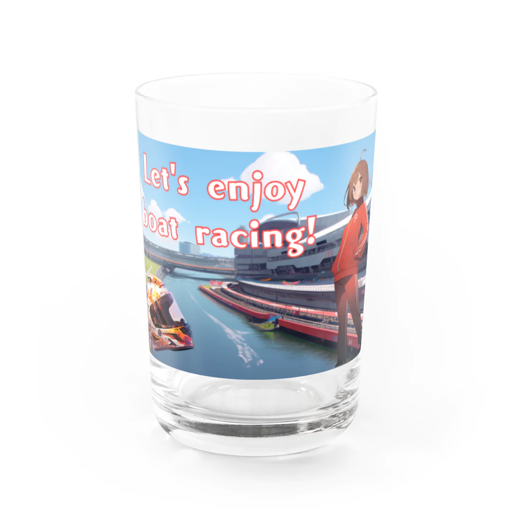 競艇デザイングッズ専門”BOATRACE SHOP”のボートレースを楽しもう Water Glass :front