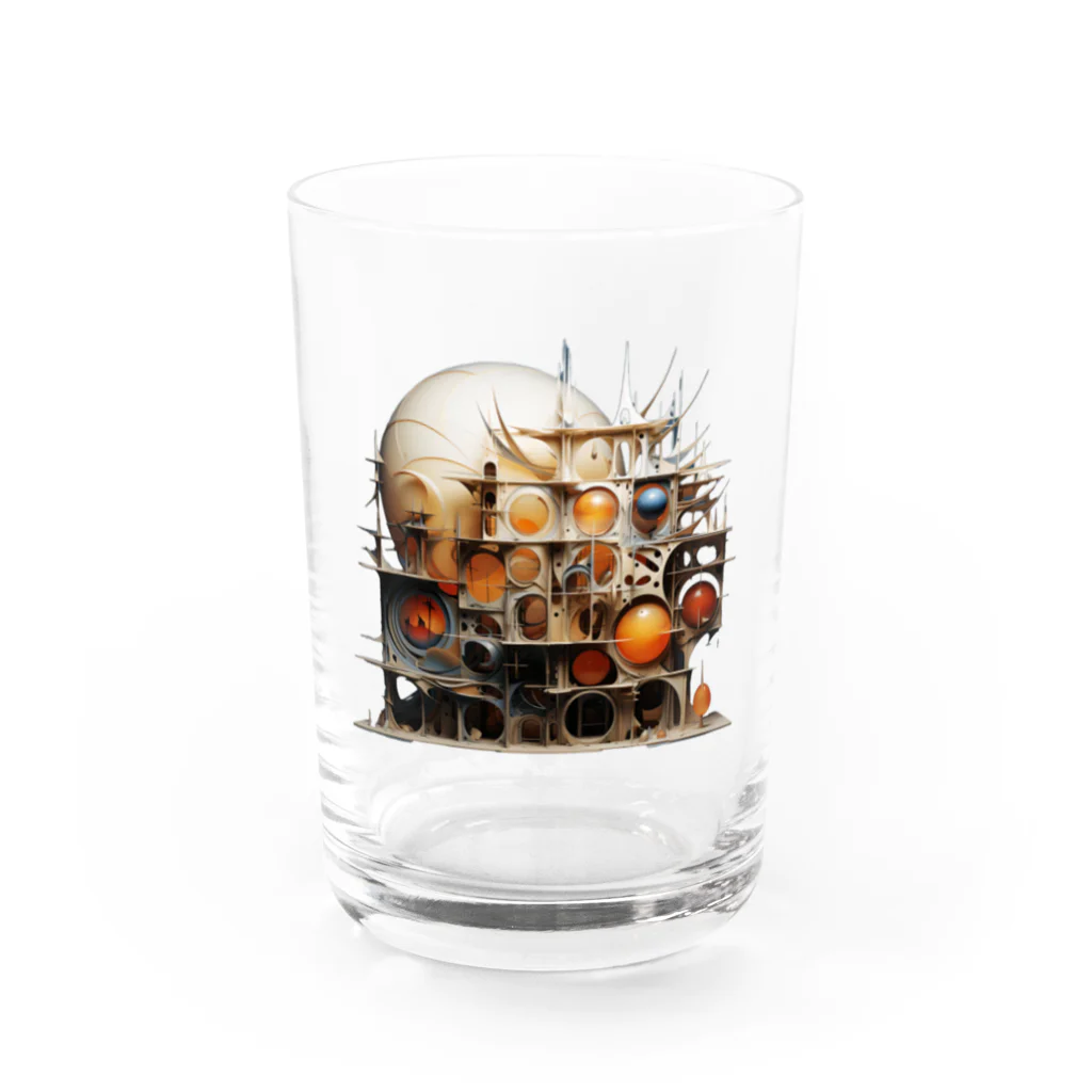 gomashio8899のアートのしろ Water Glass :front