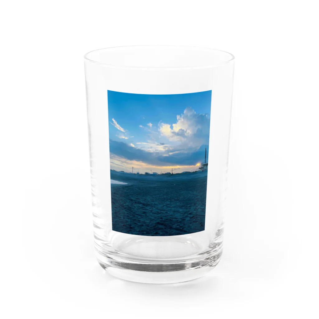 豊風本舗の九十九里浜　浜辺 Water Glass :front