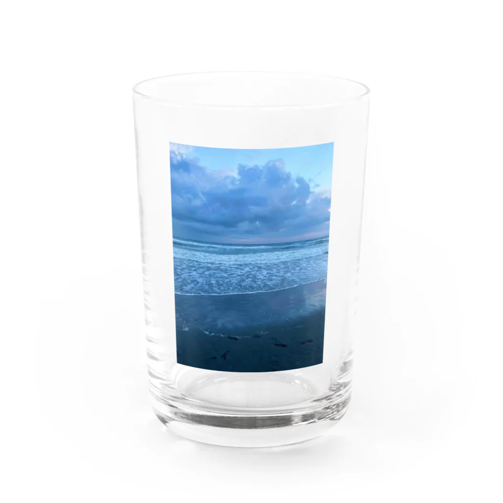 豊風本舗の夏の九十九里浜の浜辺　３ Water Glass :front