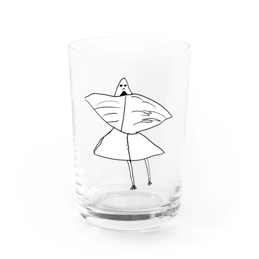 鳥女の夢の鳥女 Water Glass :front