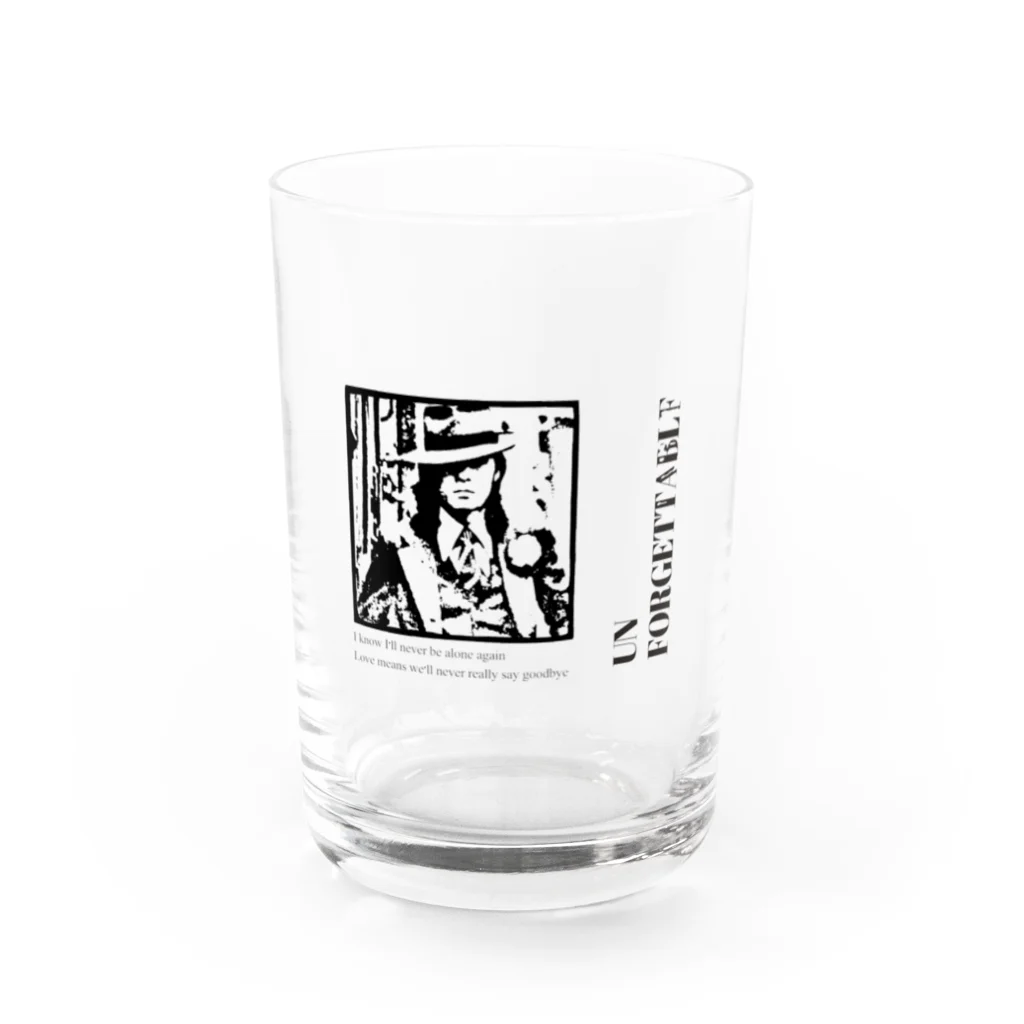 toka&viviのななめ帽子のスーツくん（クリア） Water Glass :front