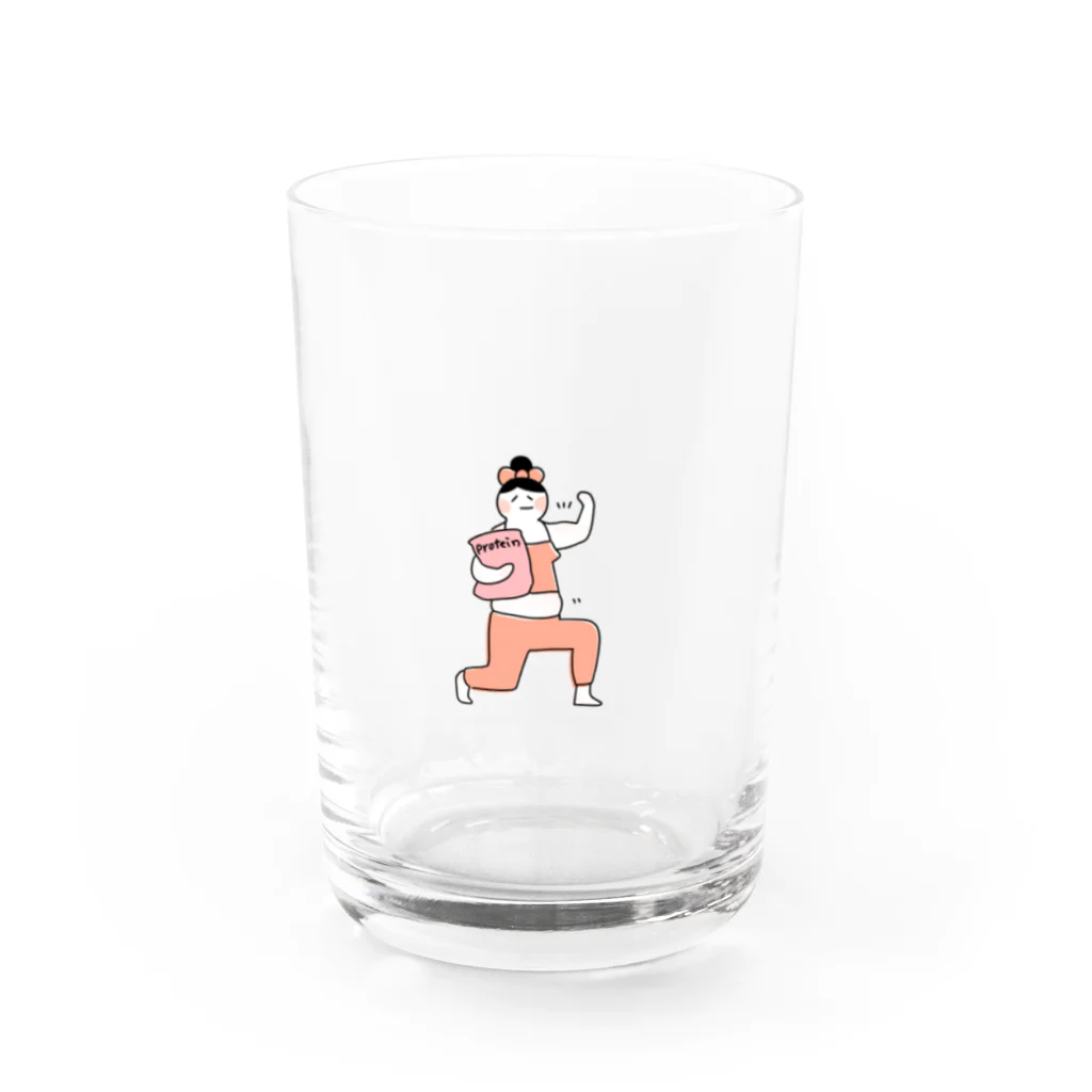 わたしはわたしのプロテインで最強なわたし Water Glass :front