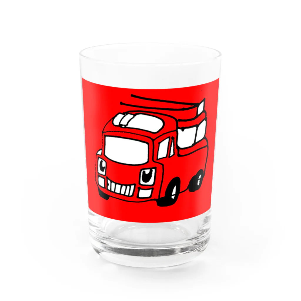 音楽とゆるキャラの消防車 Water Glass :front