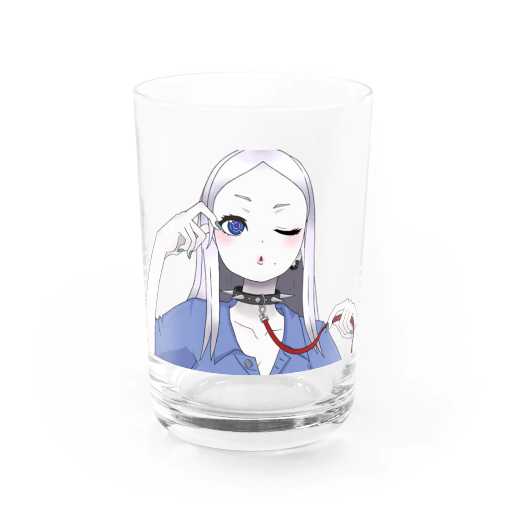 スナック園芸のいろいろ。のぶるまるウィンク Water Glass :front