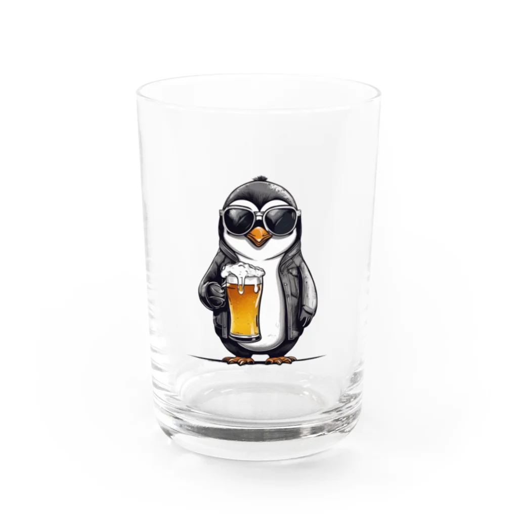 ペンギンスタイル_NKstyles2023のペンギン村の『ペンビール〜Penbeer〜』 Water Glass :front